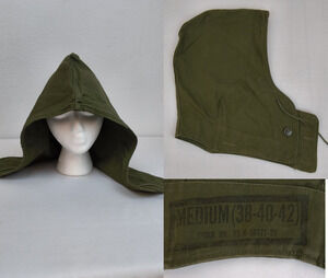 Korean War Era US Army M-1951 Field Jacket Hood Size Medium Green Vintage #W5403